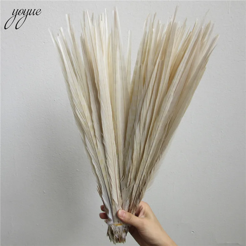 100 Pcs Beige Natural Pheasant Tail Feathers 16-18inch 40-45cm High Quality Diy Jewelry Wedding Decorations Feather | Дом и сад