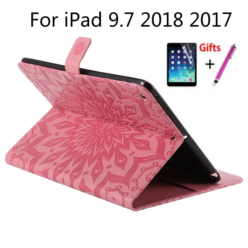 Чехол для Apple новый iPad 9 7 2017 2018 A1822 A1823 A1893 A1954 чехол планшета с тиснением от солнца