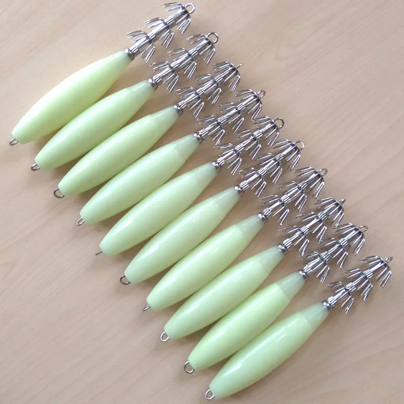 Приманка осьминог светящаяся в темноте 17/33/45/55/65/72 г|squid jigs glow|lure glowfishing glow |