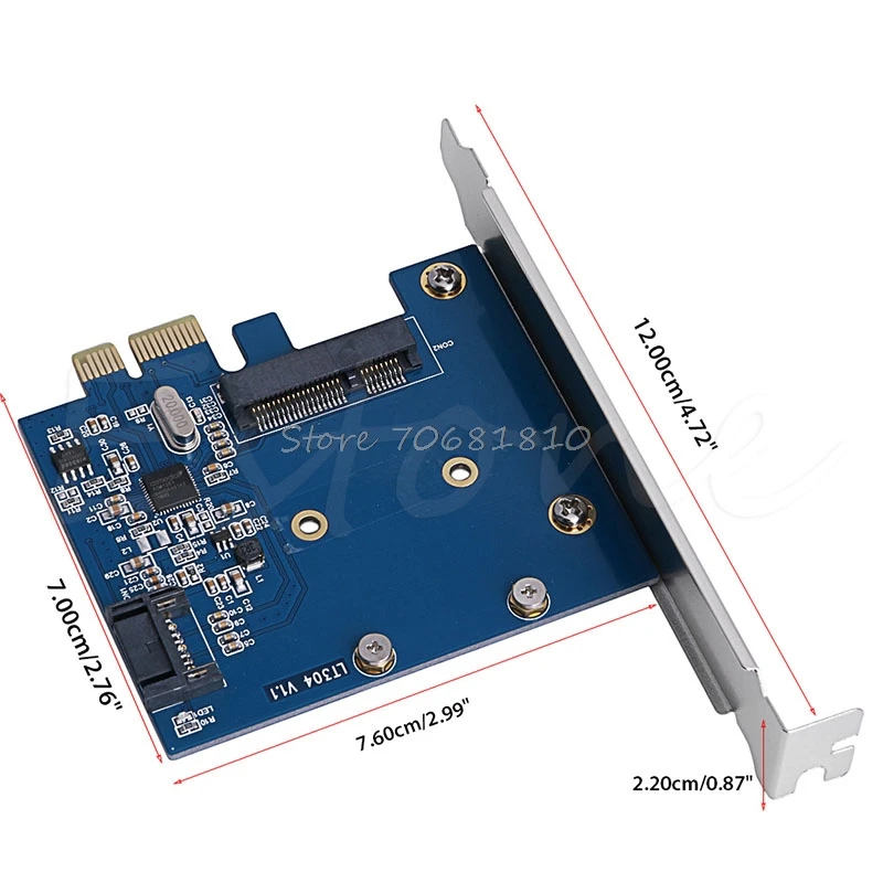 PCI E PCIe к mSATA SSD и SATA 3 0 комбинированный расширитель адаптер карта 6 Гбит/с Прямая