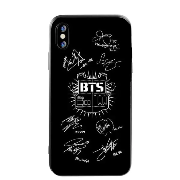 Бренд BTS милый мультяшный BT21 силиконовый чехол для iPhone X XS MAX XR Love yourself 5 5S SE 6 6splus 7 8