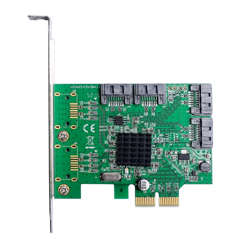 Плата расширения PCI-Express X1 с 4 портами SATA 3 0 6 Гбит/с чип для Marvell 88SE9235