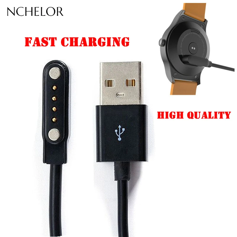 Магнитное всасывание зарядка через usb кабели для K88h KW88 KW18 G3 GT88 FS08 GV68 KW06 KW99 KW28 умные часы 4-контактный кабель для зарядного устройства