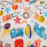 combed interlock 100 cotton knitted fabric prints cotton jersey fabrics for diy baby clothing making fabric 50170cm