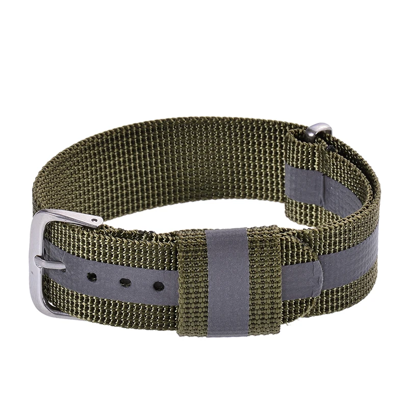 Reflective Nylon Strap Nato Strap Fabric Nylon Watchband Buckle Belt for 007 James Bond Watch Bands Colorful Rainbow