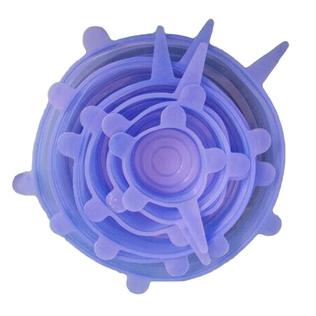 6 шт./компл. универсальная Силиконовая Вакуумная Крышка миска сковорода крышка