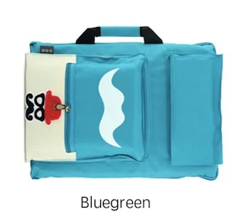 Bluegreen Детская художественная сумка для рисования доска для рисования набор для путешествий 8K эскиз сумка для эскизов холст живопись товары для рукоделия детей - Цвет: Bluegreen