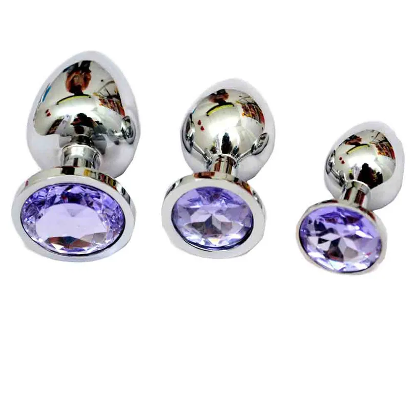 Sex Toys Massage Body Plug Anal Acier toys Berg Crystal Silver Colour Metal Backyard Stainless Steel Hitch #4A25 |