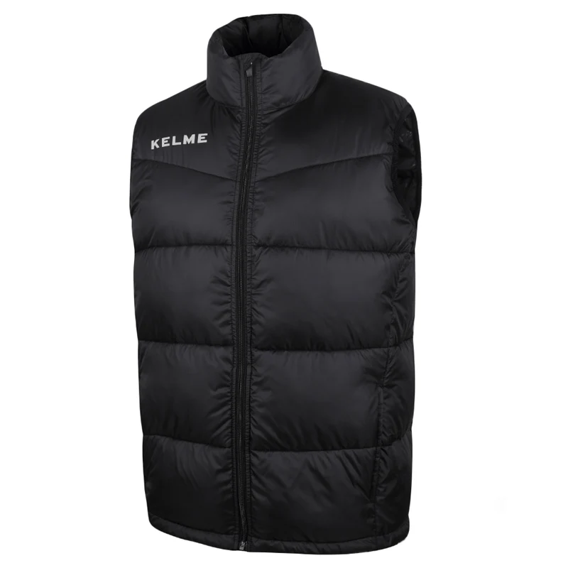 Black Kelme Спортивная бархатная куртка без рукавов тренировочное пальто K15P022-2 - Цвет: Black