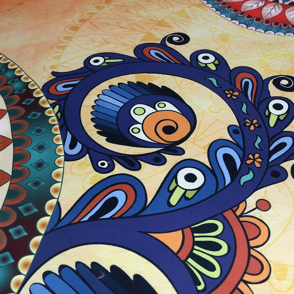 Комплект постельного белья Kaleidoscope из 3 предметов с цветочным рисунком в богемном