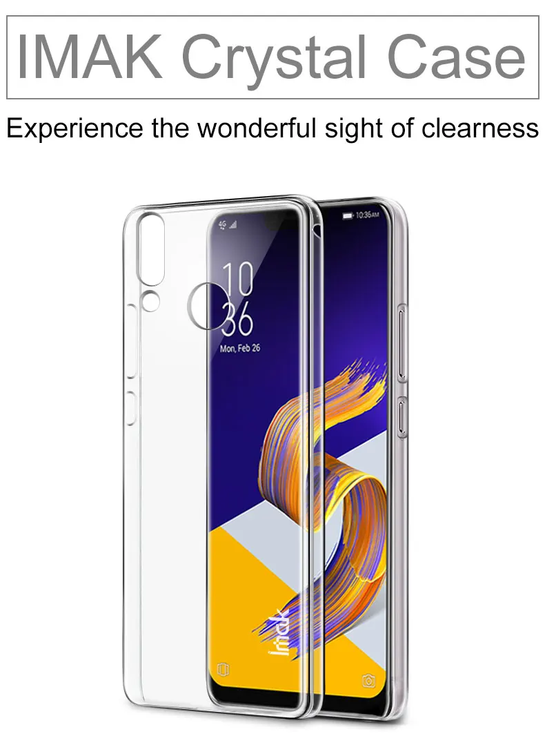 Для ASUS Zenfone 5z ZS620KL чехол IMAK Прозрачный износостойкий ПК Жесткий чехол с кристаллами для ASUS Zenfone 5 Ze620KL