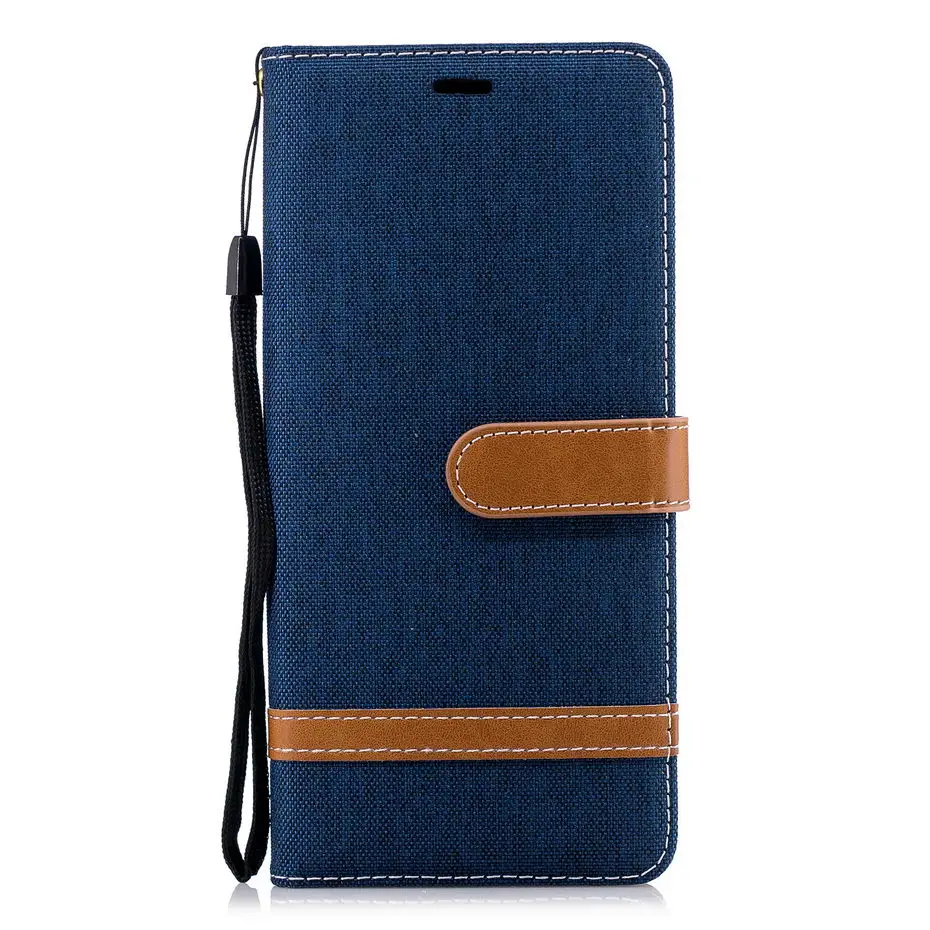 Кожаный флип чехол Desyner Denim смешанных цветов для Samsung galaxy Note 9 сумка бумажник