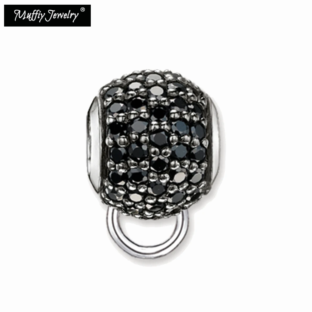 

Черная бусина-переноска, карма в Европейском стиле, хорошее украшение для мужчин и женщин, 2017 подарок из стерлингового серебра 925 пробы