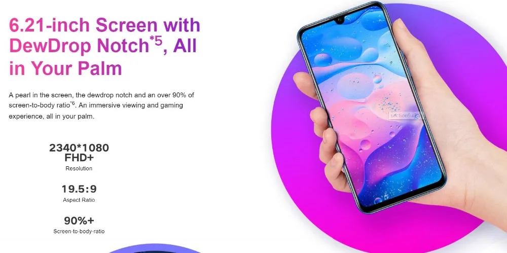 honor 20i, honor 20, i, смартфон, Android 9,0, четыре ядра, 6,5 дюймов, полный экран, двойная камера, 3 слота, сотовый телефон