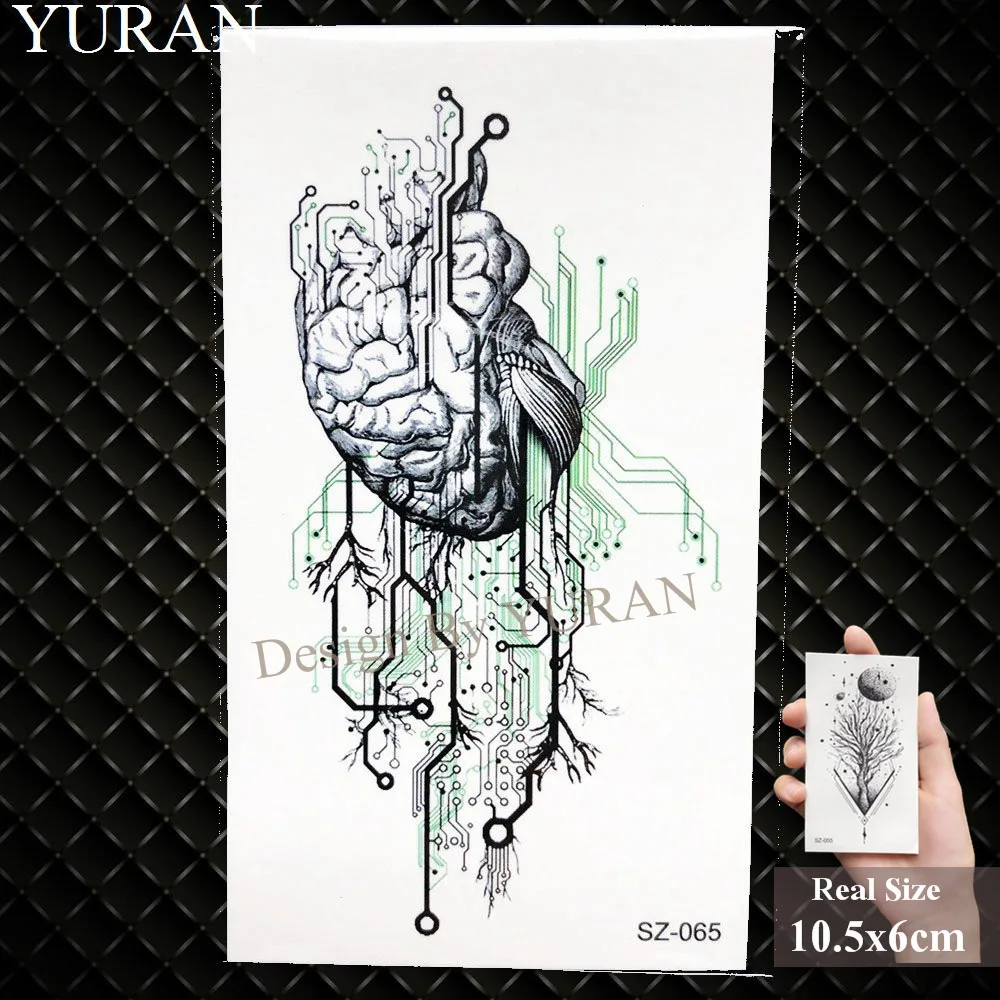 GSZ065 YURAN, черная винтовка, временная татуировка, наклейки для женщин, Снайпер, водонепроницаемый, тату AK AKM M4, солдат, мужские, на запястье, поддельные татуировки, волк, тотем - Цвет: GSZ065