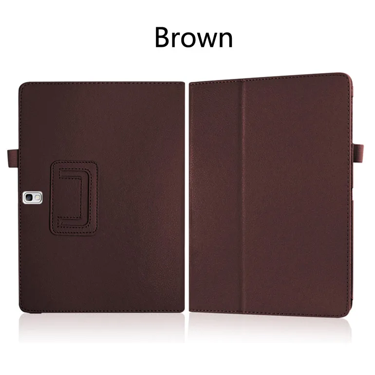 Brown Для samsung Galaxy Tab S 10,5 T800 T805 10,5 дюймов планшет Высокое качество Личи шаблон pu кожаный чехол - Цвет: Brown
