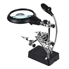 Новая сварочная лупа, 5 светодиодный Вспомогательный зажим Лупа 2 Сменные линзы ручной паяльник подставка держатель станция