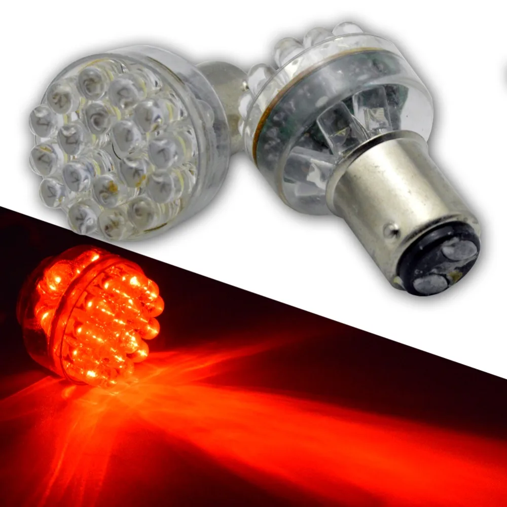 2 шт. DC6V 12V 24V 1157 BAY15D P21/5 Вт погружная 24 moto светодиодный красный автомобиль хвост