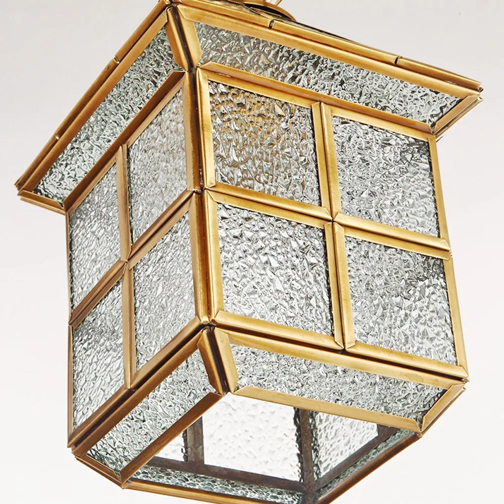 Медный Подвесной светильник для загородного дома коридора медная Подвесная