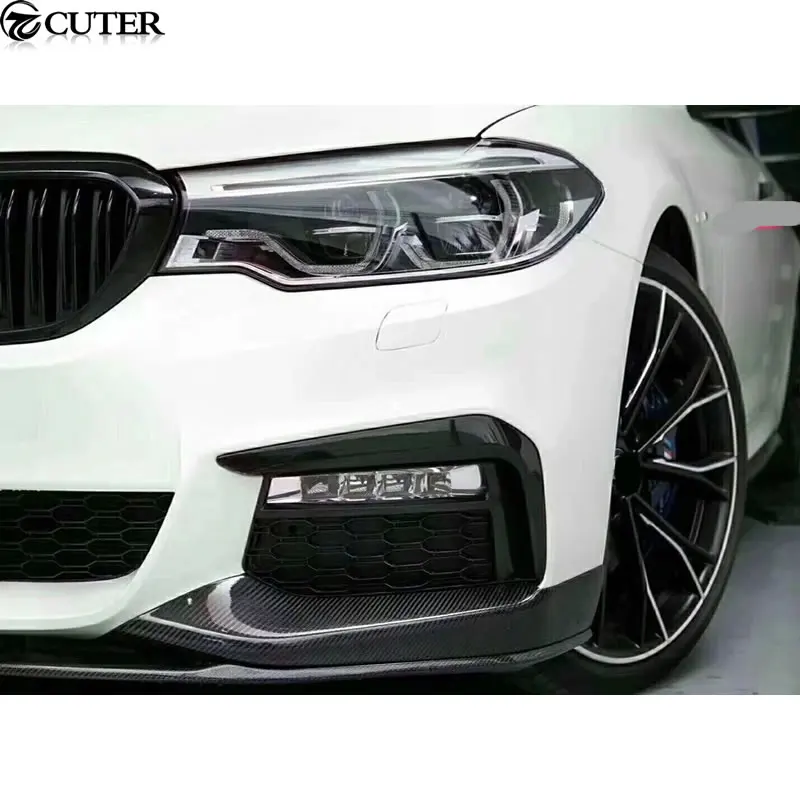 G30 G38 MP стиль углеродное волокно передний бампер губа ДЛЯ BMW 5 серии 530i 540i комплект