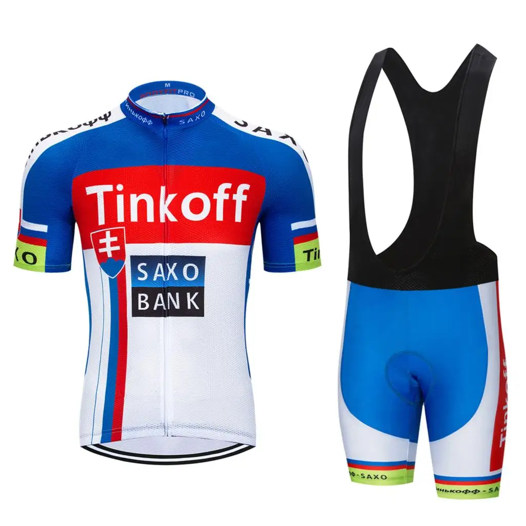 Лето Tinkoff Saxo Bank короткий рукав Велоспорт Джерси Набор Ropa Ciclismo Hombre MTB велосипедная одежда дышащий 9D нагрудник шорты