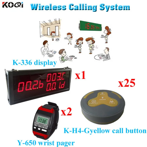 Call Button System 2015 New Arrive Cafe With Wireless Watch Pager (1 display 2 wrist watch 25 call button) | Компьютеры и офис
