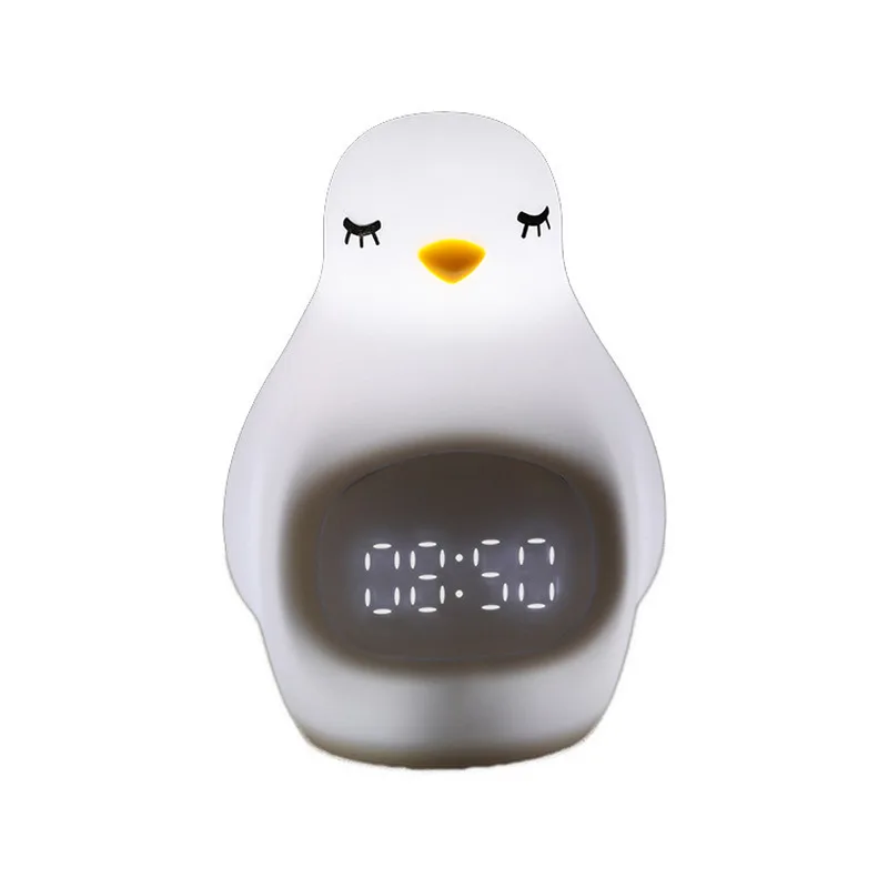 

Smart digital clock cartoon penguin small alarm clock c