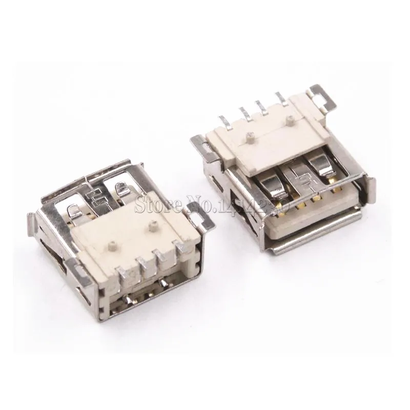 Разъем USB 10 шт./AF/4P SMT / типа мама USB|usb-a connector|l connectorusb-a female |