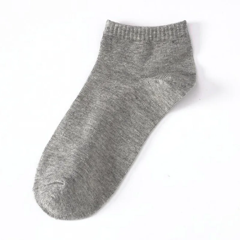 5 двухслойных мужских носков, хлопок, большие size39-48, высокое качество, Повседневные Дышащие носки-башмачки, короткие мужские носки, летние мужские носки - Цвет: Gray