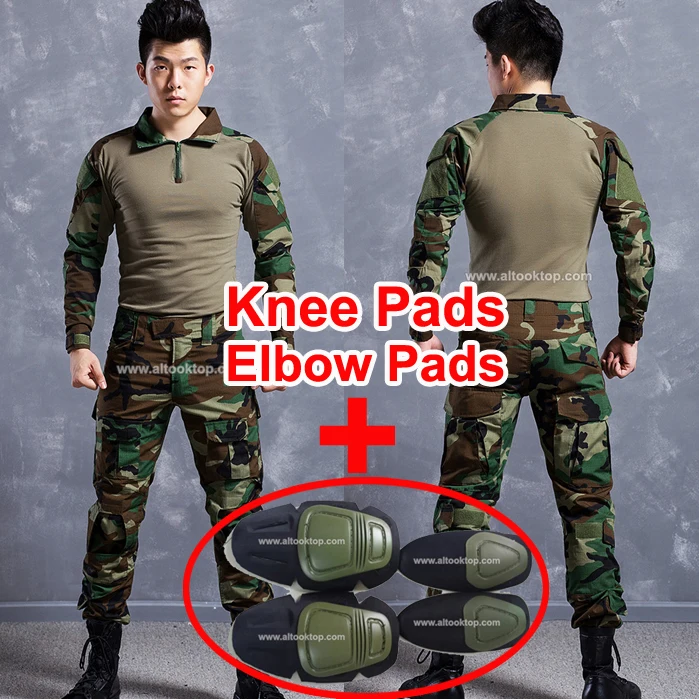 Военная форма армии США пособия по немецкому языку Мультикам camo combat Рубашка +