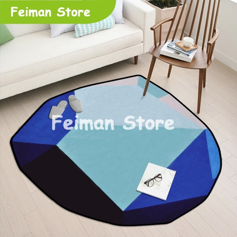 Черный синий цвет геометрический коврик противоскользящие плотные коврики для
