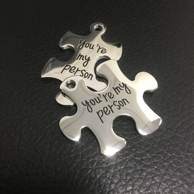 Модные аксессуары брелок из титановой стали парные брелки подарки на день