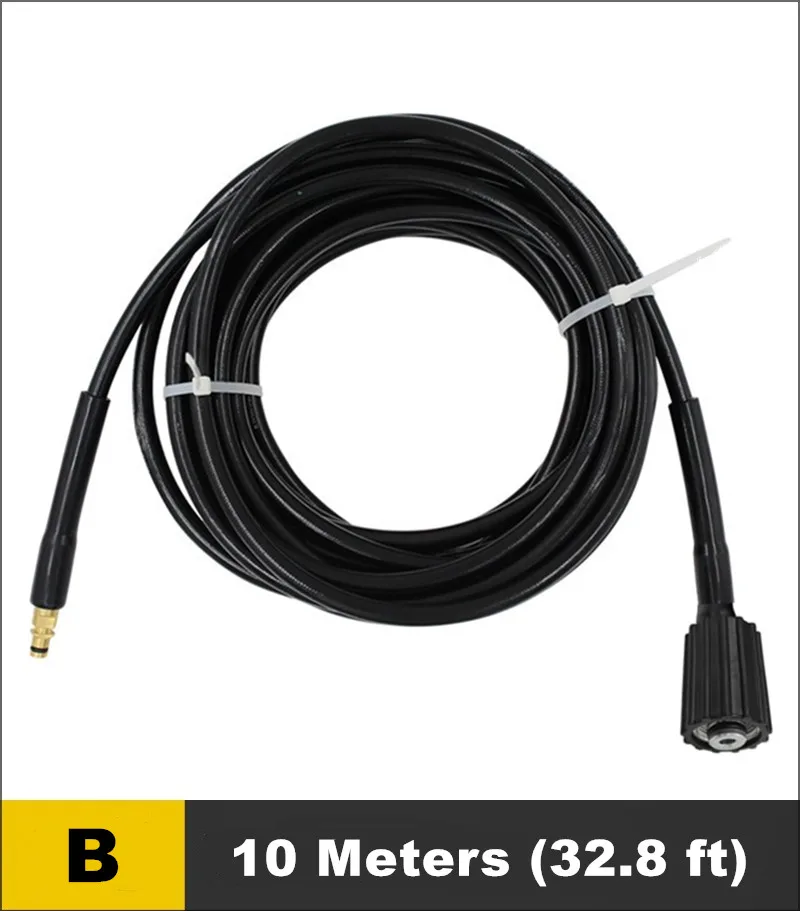 8 10 метров шланг для мойки давления для Karcher K HD HDS Elitech Интерскол HUTER удлинитель трубы - Цвет: Серебристый