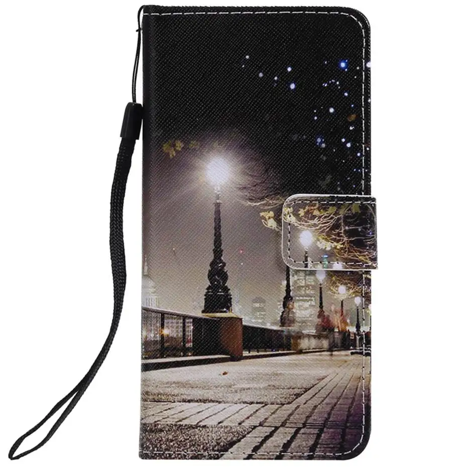 PU Leather Phone Case For Huawei P30 Lite MAR-LX1 Flip Cover Painted Pattern for Coque | Мобильные телефоны и аксессуары