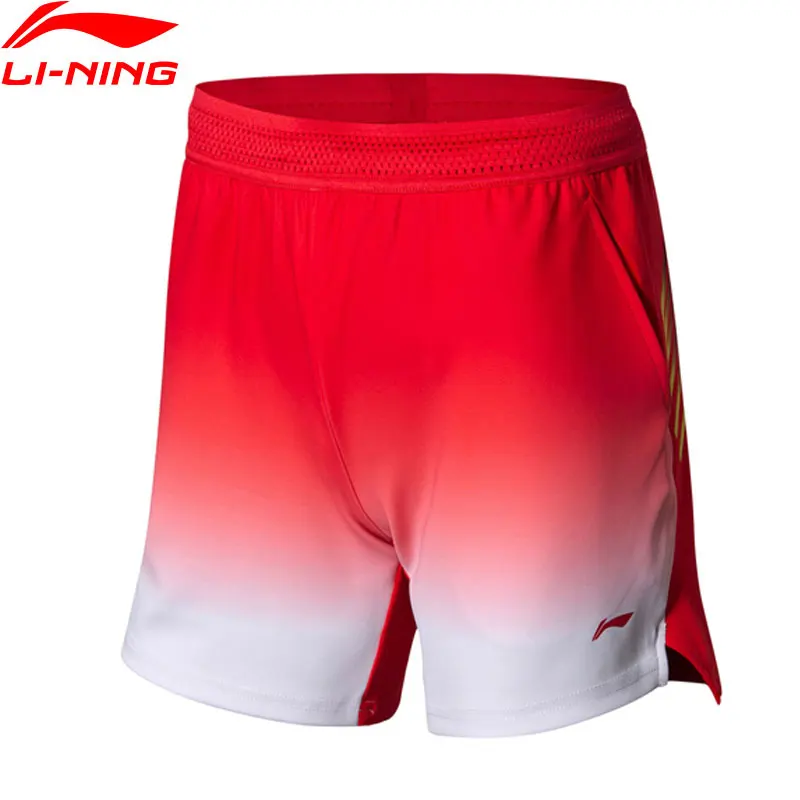 Li Ning женские шорты для соревнований по бадминтону дышащие 87% полиэстер 13%