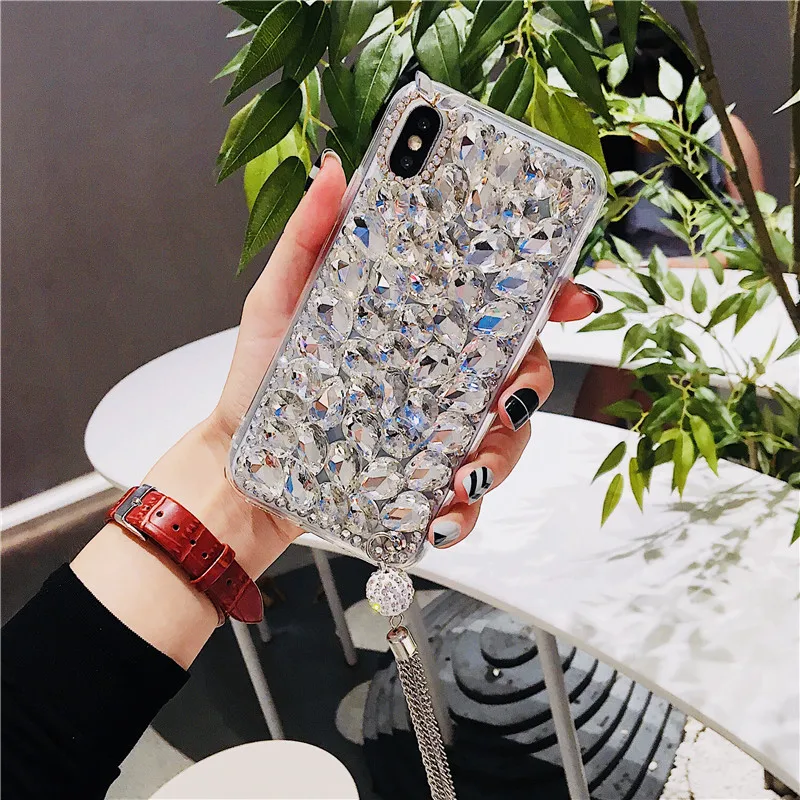 Bling прекрасные хрустальные бриллианты Стразы 3D камни чехол для телефона чехол для iphone 7/7 Plus/6/6 S для samsung Galaxy S5 6 7 edge