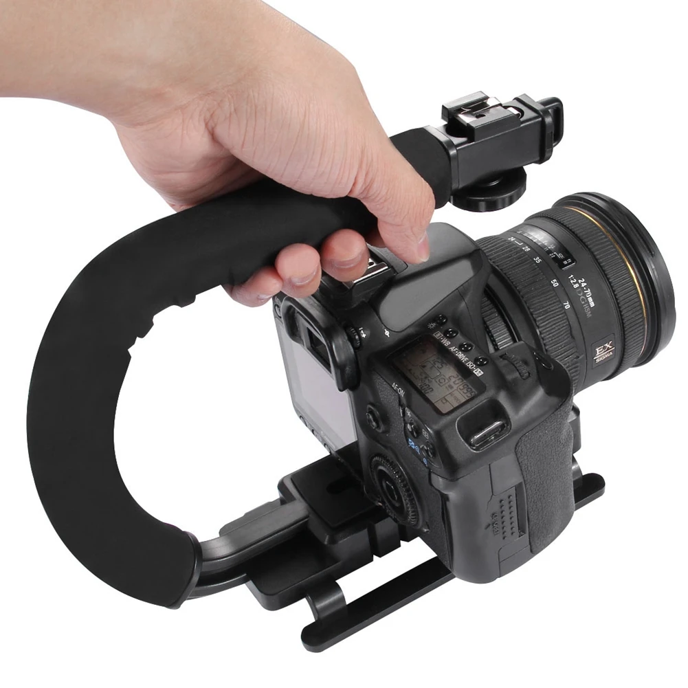 Держатель для видеокамеры PULUZ U/C Ручной Стабилизатор камеры смартфонов Canon Nikon Sony