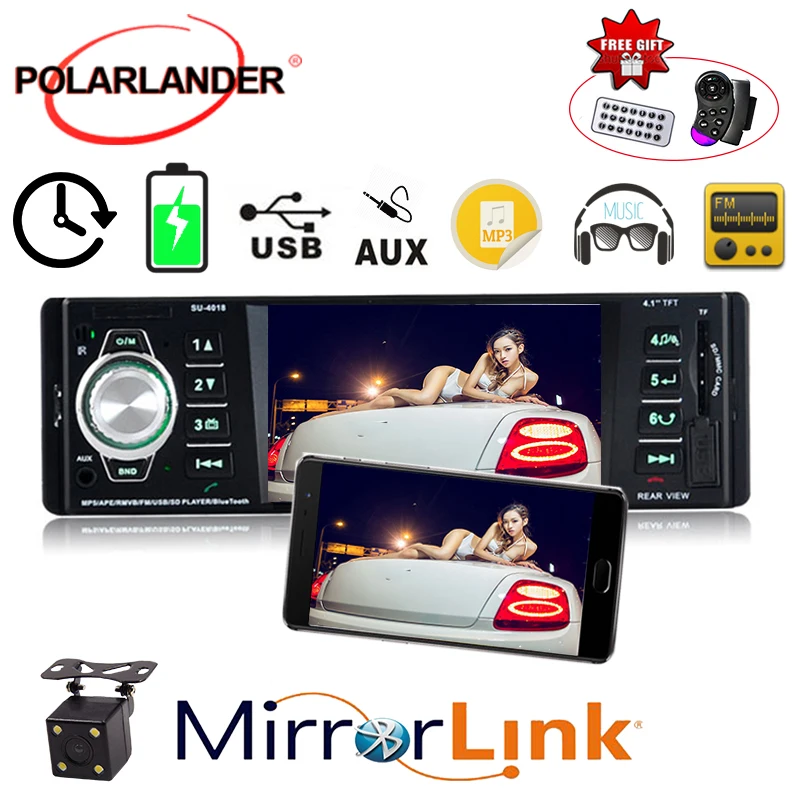 USB/SD/AUX mp5 плеер радио кассетный стерео 1 din Bluetooth FM Авторадио Авто Радио 4 дюйма TFT