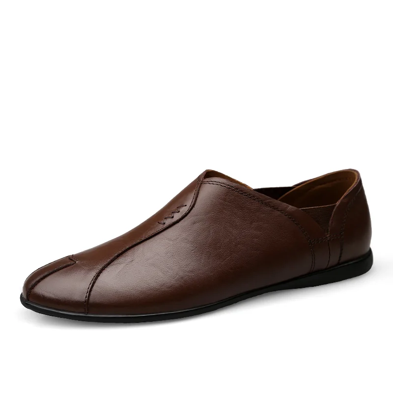 Size 36~46 Genuine leather shoes Men Loafers Cow Leather casual Comfortable driving Handmad Moccasins | Обувь