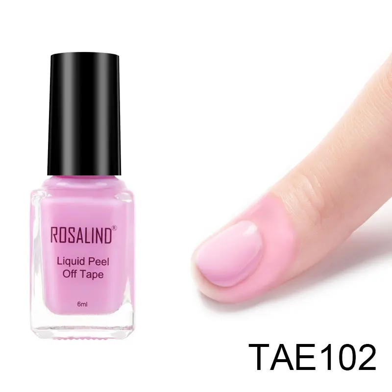 TAE102 ROSALIND грунтовка для ногтей отклеивающая лента 6 мл 4 разноцветный гель для ногтей лак для ногтей Уход за ногтями отклеивается основа пальто все для маникюра ногтей - Цвет: TAE102