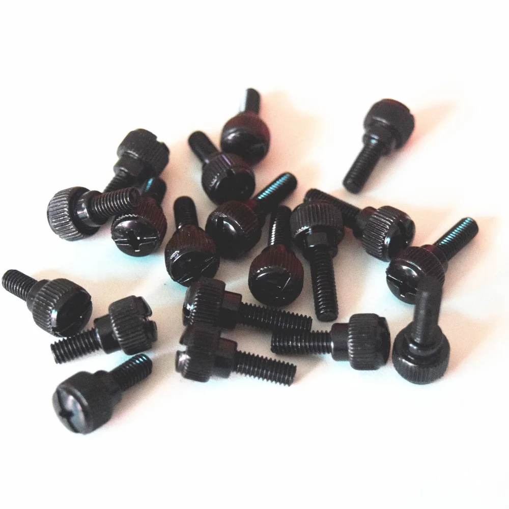 

50PcsThumb Screw M4*8 M4x10mm M4*12mm Computer Box Screws Fine Case Black