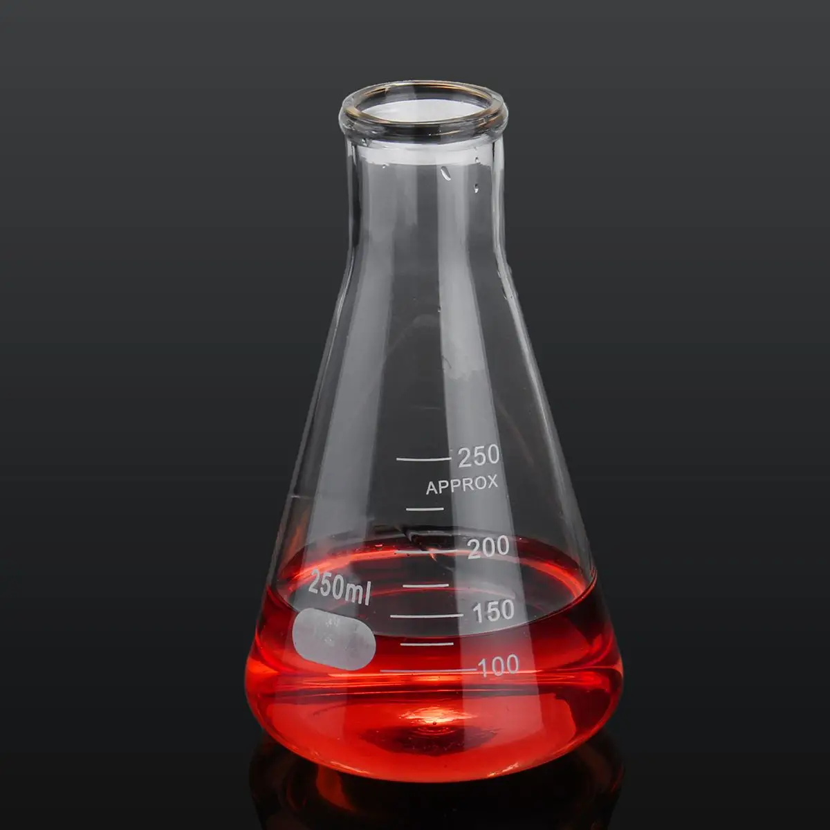 2 шт. 250 мл лабораторное стекло Erlenmeyer коническая фляга w/Rim боросиликатная лабораторная стеклянная посуда