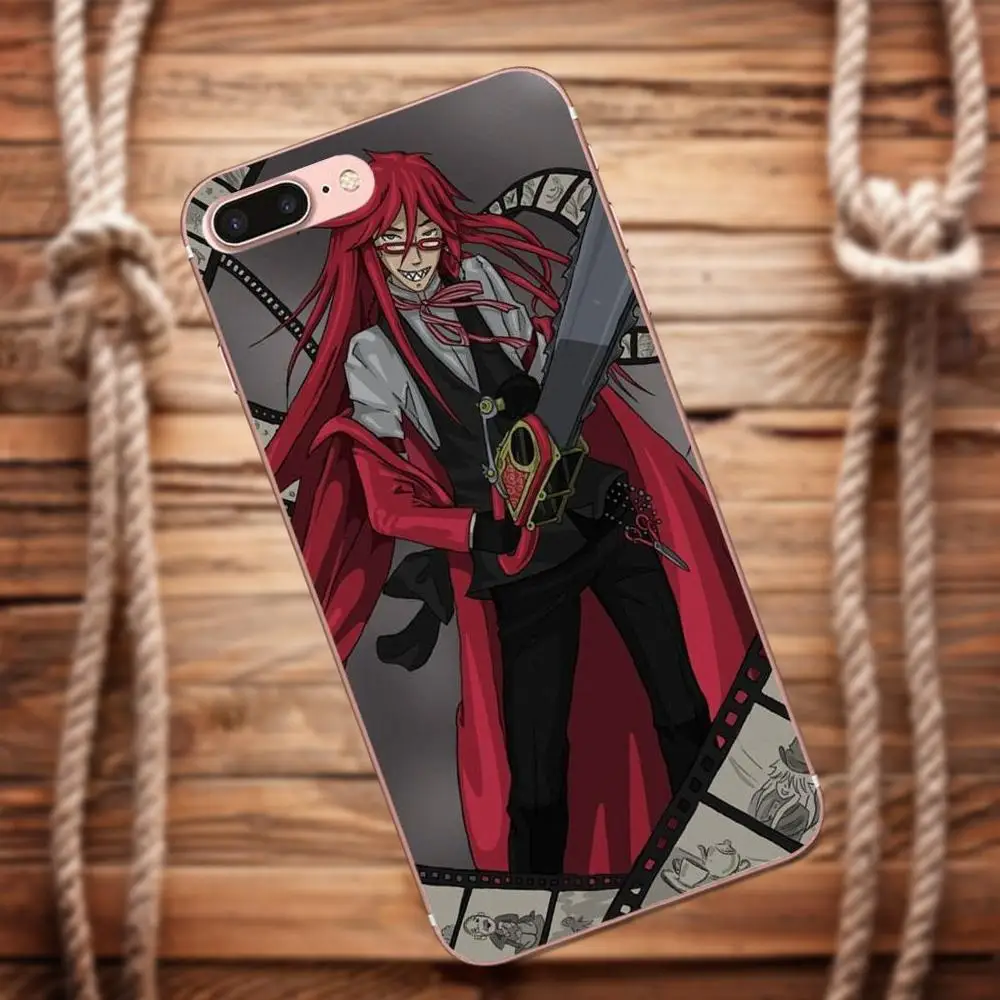 Чехлы Vvcqod из ТПУ для Apple iPhone 4 4S 5 5C 5S SE 6 S 7 8 Plus X Moto G G2 G3 аниме Черный дворецкий Kuroshitsuji