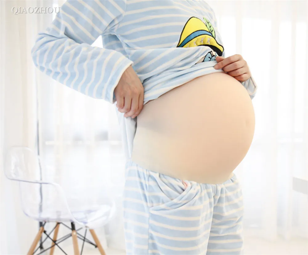 M Размер 5 ~ 7 месяцев бесшовный силиконовый живот поддельный для ребенка