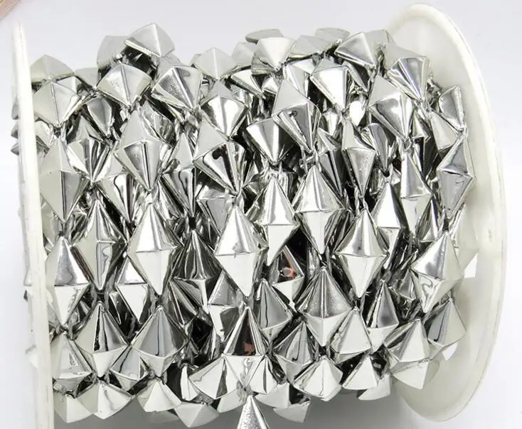 20 ярдов алмазные наконечники бусины с УФ покрытием отделка цепи для шитья Apperal Bag