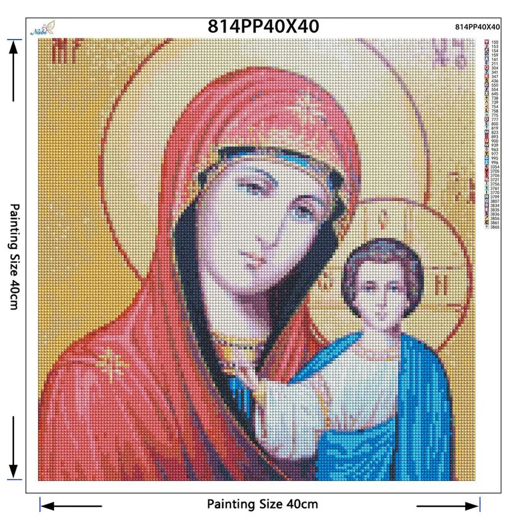 New 5D Diy Diamond Painting Religion Kazan Icon of our Lady Diamond Handicraft Needlework Crafts Embroidery Cross Stitch