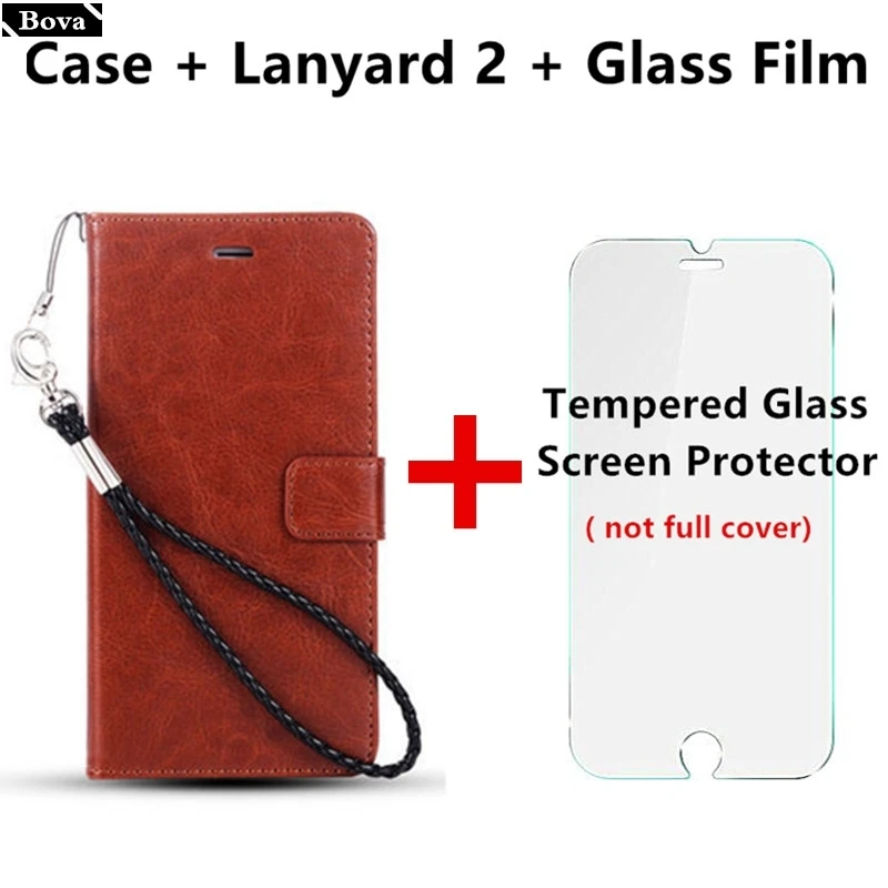 Brown Lanyard2 Film Держатель для карт чехол для ASUS Zenfone 5 ZE620KL 5z Zs620KL pu кожаный чехол для ASUS Zenfone 5 Lite ZC600KL флип-чехол - Цвет: Brown Lanyard2 Film