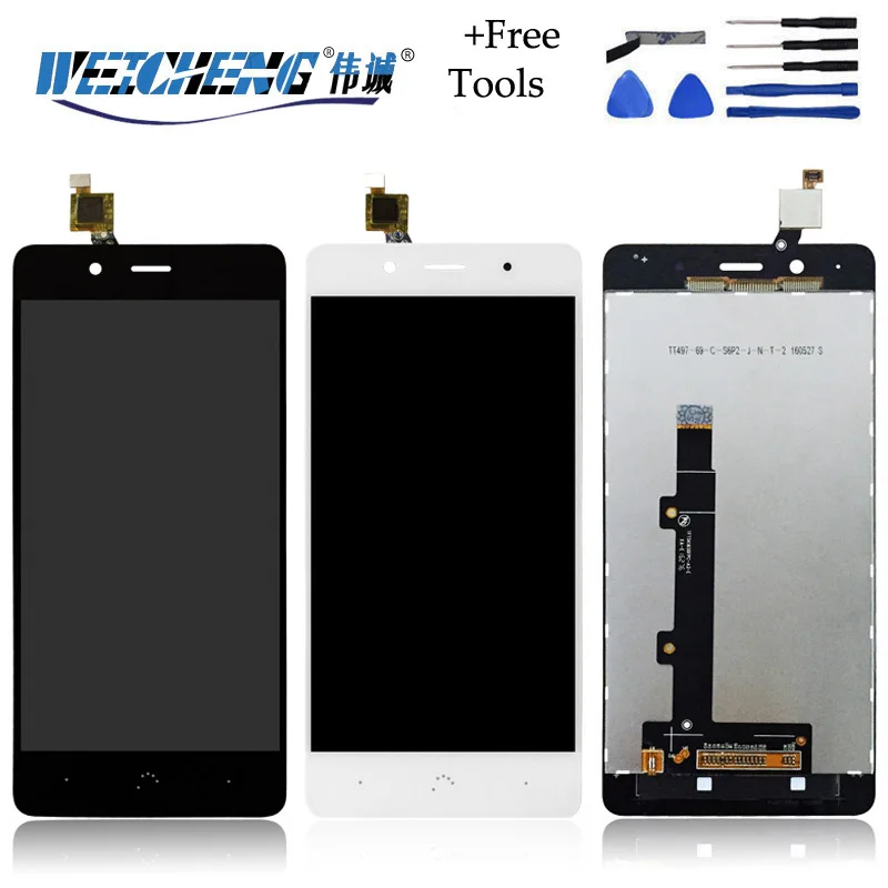 

Para BQ Aquaris X5 Plus pantalla LCD y Asamblea de pantalla táctil negro/blanco para bq x5 plus lcd + herramientas