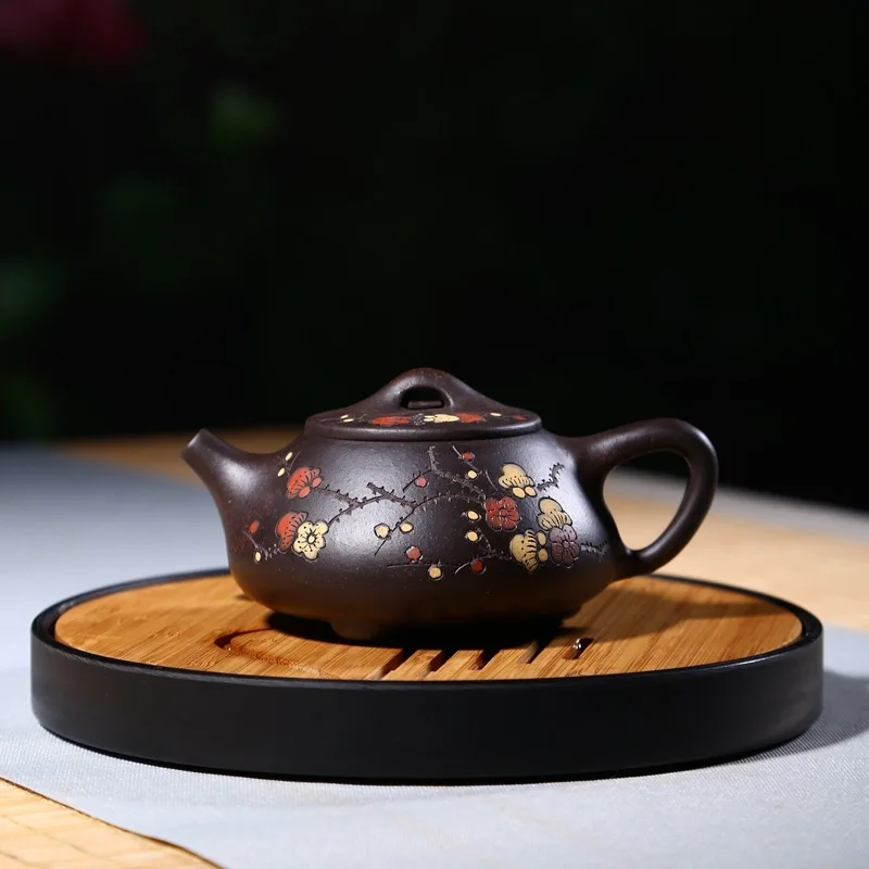 

Wholesale and Mixed Batch of Handmade Plum Flower Jingzhou Shihu Black Diamond Kingdom Wangkungfu Teapot and Teaware