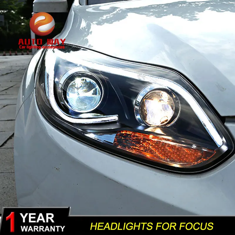 Автомобильный Стильный чехол для Ford Focus 2012- фары светодиодный Ford Focus фары DRL линзы двойной луч ксеноновые автомобильные аксессуары